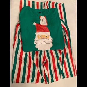 Christmas Happy Santa Print Family Matching PJ Set